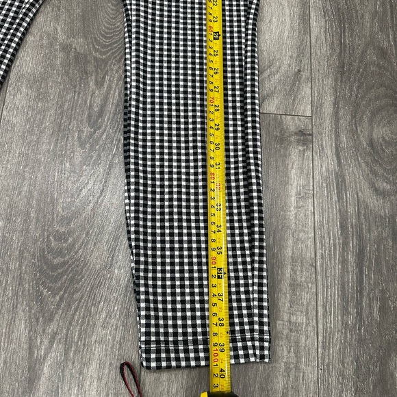Maeve by Anthropologie Black & White Plaid Skinny Pants Leggings Size 12 - Picture 7 of 15